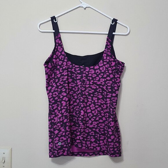 Lululemon Magenta Black Floral Tank top - Picture 8 of 8